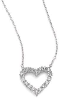 Kwiat Diamond & 18K White Gold Heart Pendant Necklace