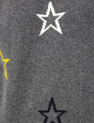 Chinti and Parker Grey Wool Star Outline Jumper
