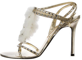 Versace Crystal Embellished Sandals