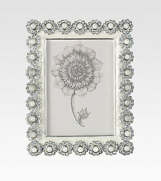 Jay Strongwater Jeweled Flower-Edged Frame