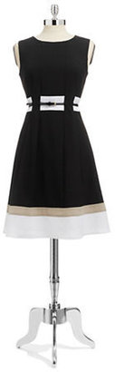 Calvin Klein Colourblocked Belted Dress --