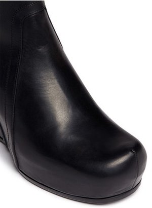 Rick Owens Platform wedge leather ankle boots