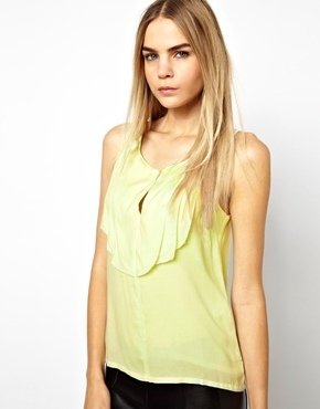 Selected Rosalil Top - Lime cream