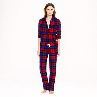 J.Crew Pajama set in bright cerise plaid flannel