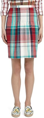 Brooks Brothers Madras Pintuck Skirt