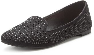 Shoebox Shoe Box Davina Flat Slipper Shoes Pinstud Black