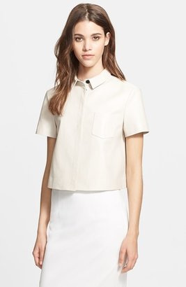 Burberry Leather Crop Shirt
