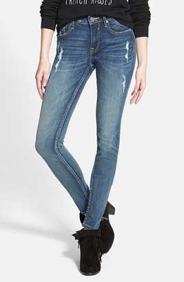 Vigoss 'Dublin' Distressed Skinny Jeans (Medium Wash)