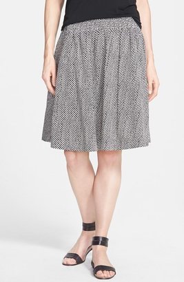 Eileen Fisher Bandhini Print Organic Cotton Skirt
