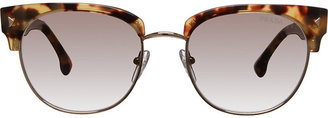 Prada Havana Phantos Aviator Sunglasses