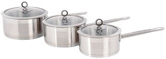 Morphy Richards 3-Piece Pan Set - Stainless Steel