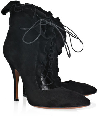 Alaia Lace-up suede ankle boots