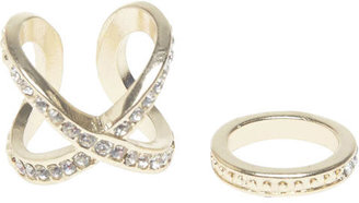 Arden B Criss Cross Pave Rings
