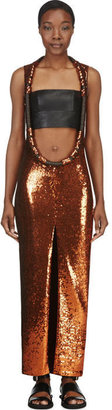 Givenchy Rust Sequinned Open-Front Dress
