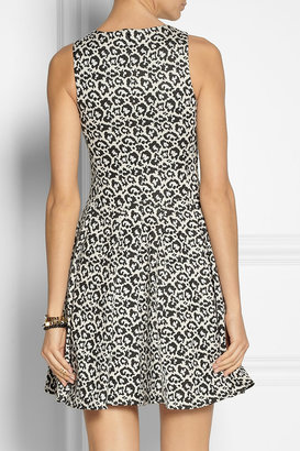 Tibi Leopard-patterned stretch-knit dress
