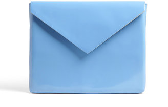 Acne 19657 Acne Blue Patent Leather Onyx I-pad Envelope Clutch