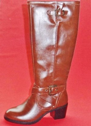 Apt. 9 NEW Women's DECLEAN Brown Fashion Dress High Calf High Heels Zipper Boots