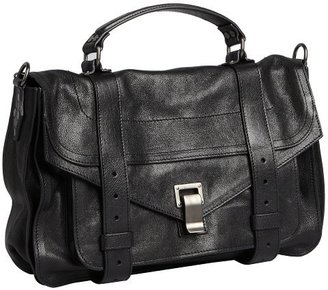 Proenza Schouler black leather 'PS 1' medium satchel