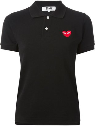 Comme des Garcons Play - embroidered heart polo shirt - women - Cotton - S