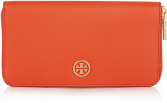 Tory Burch Robinson textured-leather continental wallet
