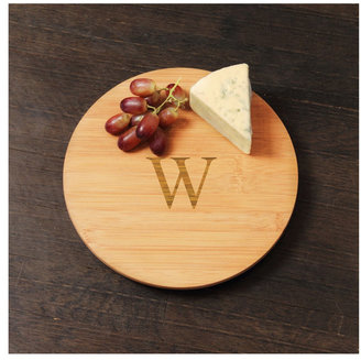 Cathy's Concepts Monogram Bamboo Lazy Susan (Large)