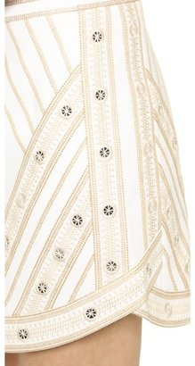 BCBGMAXAZRIA Embroidered Miniskirt