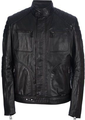 Belstaff ribbed leather jacket