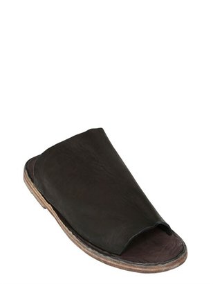 Officine Creative Washed Leather Slip On Sandals