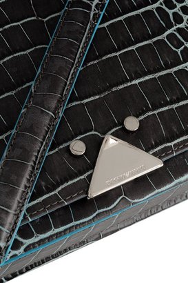 Giorgio Armani Runway Croc Print Bag With Chain Strap