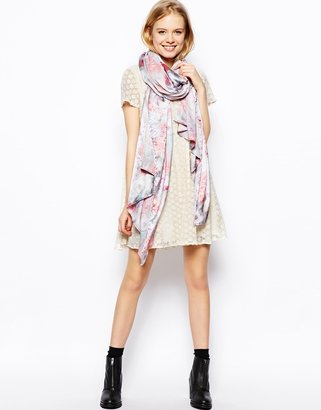 ASOS Oversized Smudge Floral Scarf