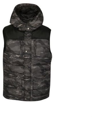 Camo Fabric Mens Acid Premium Gilet  Sleeveless Stylish Hooded Top Vest Print
