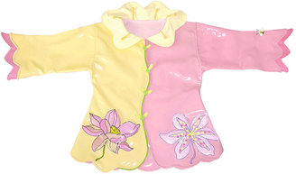 Kidorable Pale Yellow & Pink Lotus Raincoat - Toddler & Girls