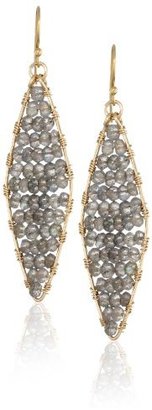 Wendy Mink Treasured" Diamond Labradorite Earrings
