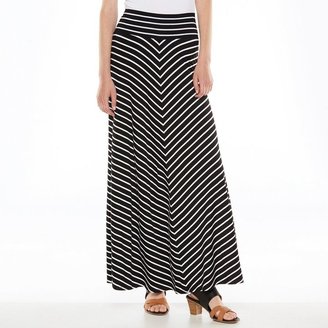 Ab studio mitered-striped maxi skirt - women's