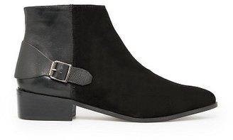MANGO Buckle leather ankle boots