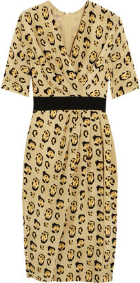 Giambattista Valli Leopard-print silk dress