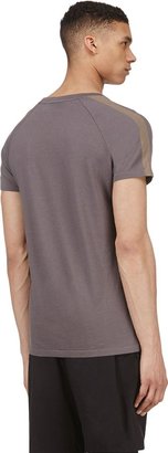 Robert Geller Seconds Grey & Khaki Colorblocked T-Shirt