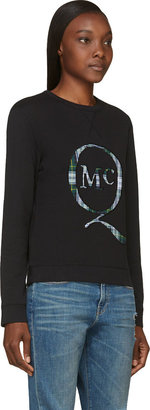 McQ Black Plaid Logo Patch Sweatshirt