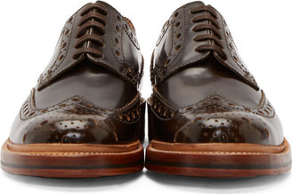Grenson Brown Leather Shortwing Archie Brogues