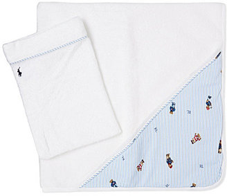 Ralph Lauren Hooded towel and mitt set