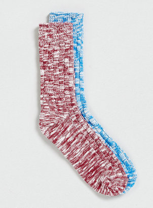 Topman Blue/Red White Twist Socks 2 Pack