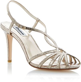 Dune Heloise reptile print strappy heeled sandals
