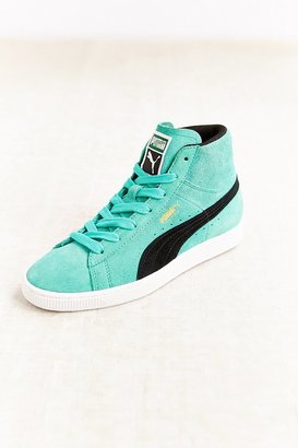 Puma Teal Suede Classic Mid-Top Sneaker