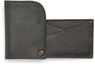 Nixon 'Trait' Leather Card Wallet