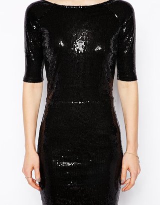 Sugarhill Boutique Dazzle Sequin Dress With Heart Cut Out