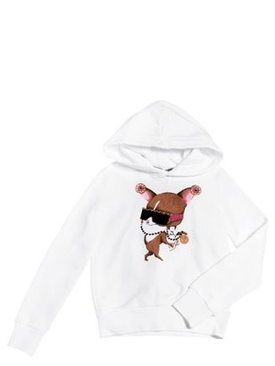DSquared 1090 Dsquared2 - Embellished Hooded Cotton Sweatshirt