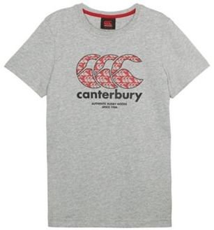 Canterbury of New Zealand Boy's grey printed logo t-shirt