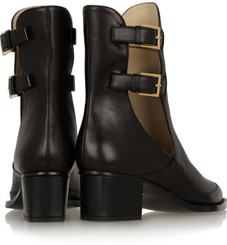 Maiyet Cutout buckled leather ankle boots