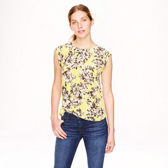 J.Crew Tall sleeveless drapey top in photo floral and eyelet