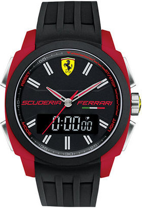 Ferrari Men's Aerodinamico Black & Red Analog-Digital Watch